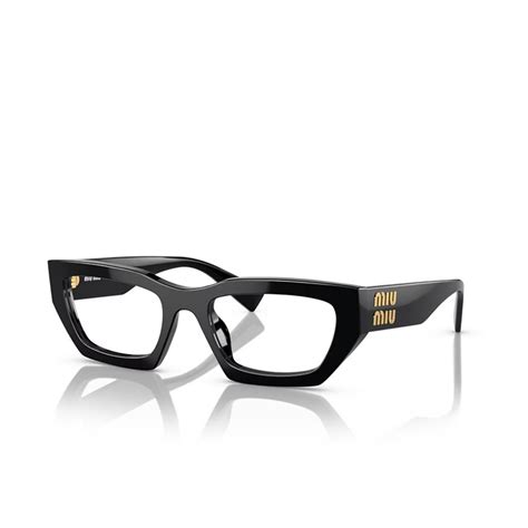 Miu Miu™ MU 03XV 1AB1O1 51 Black Eyeglasses .